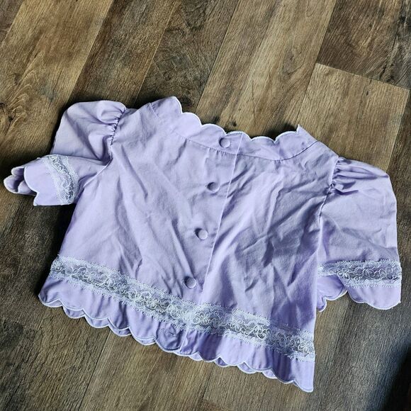 Vintage Alyssa Purple Dress & Matching Top Set Girls Size 7T - Picture 4 of 8